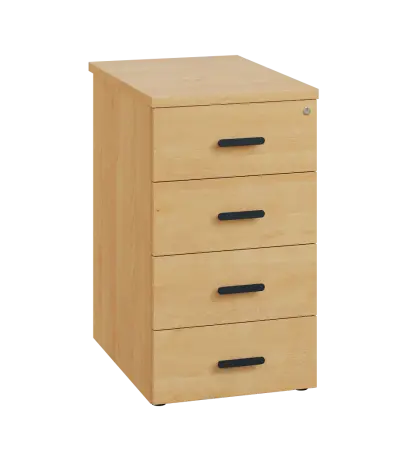 LKC 2 - 61 kontejner přístavný, 4-zásuvkový, deska 25 mm, centrální zámek, javor horský